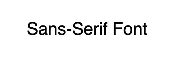 Sans-Serif Font Example